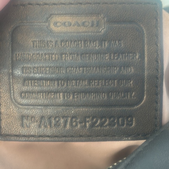 Coach F22309 Kristin Black Leather With Beige Liner Python Hobo - Picture 9 of 9